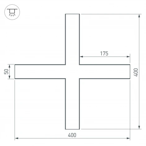 Крестовина SL-LINE-5035 (Металл) 030118 Arlight