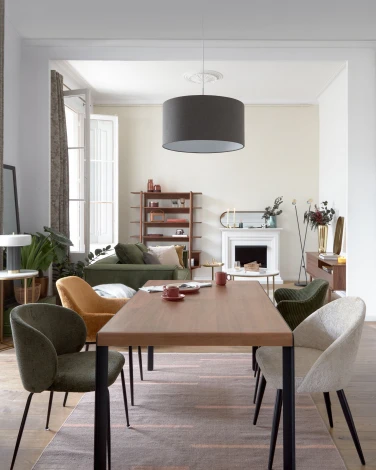 Обеденный стул La Forma (ex Julia Grup) Minna (Зеленый/ Сталь,Фанера,Пена)