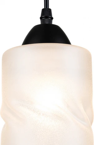 Подвесной светильник Escada Twist 10168/L Grey 1x60Вт E27, металл/стекло, черный/белый (220V, на проводе, круглые)