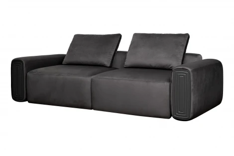 Диван трехместный Turin(2 секции) с мех т.серый велюр Colt1003 255*120**68см Garda Decor