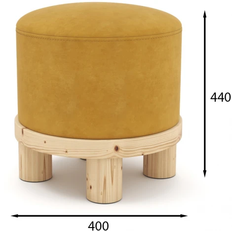 Пуф Arsko Сканди 1 горчичный велюр