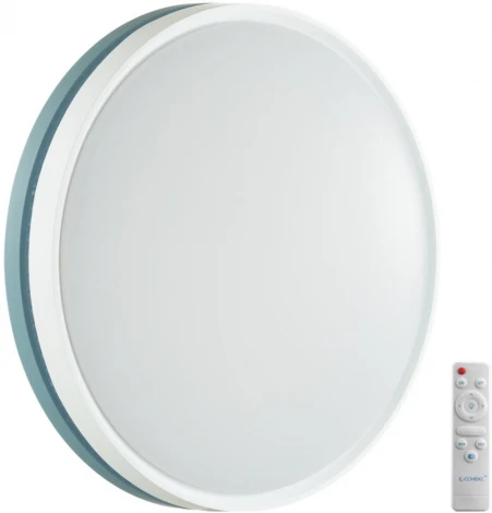 Настенно-потолочный светильник Sonex Nohava Blue 7669/EL пластик/голубой LED 70Вт 3000-6000К D500 IP43 пульт ДУ (220V, круглые)