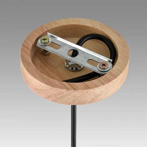 Подвесной светильник Lumion Natana 8055/1А дерево/прозрачный металл/стекло E27 1*60W 220V