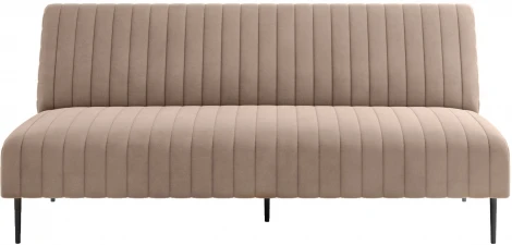 Baccara диван-кровать трехместный прямой без подлокотников, бархат бежевый 05 Top Concept арт.14472