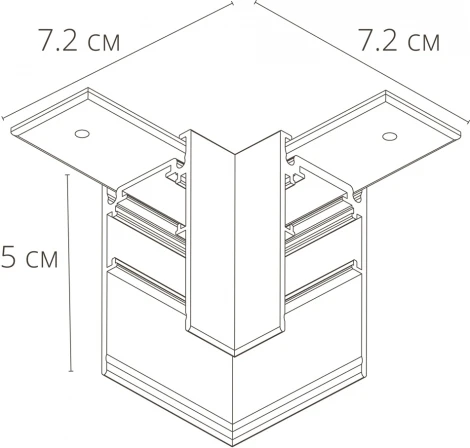 Коннектор угловой для накладного магнитного шинопровода Arte Lamp Linea-Accessories A480633
