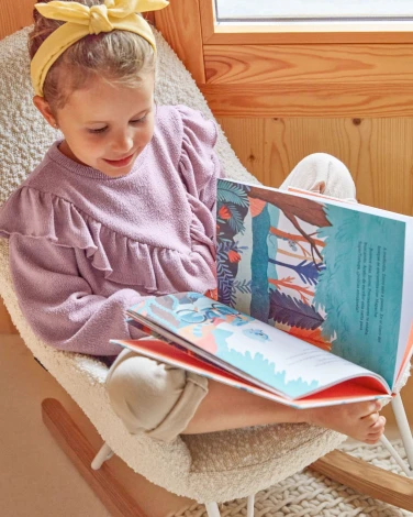 Кресло-качалка La Forma (ex Julia Grup) Joey (Белый/ Ясень,Сталь,Дерево,Фанера,Пена,Металл)