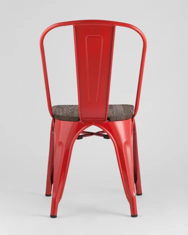Стул Stool Group TOLIX WOOD красный глянцевый УТ000001188