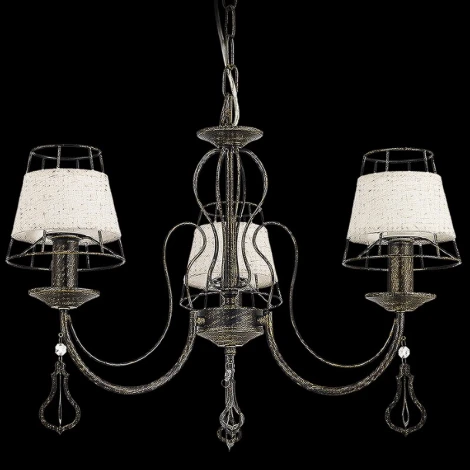 Подвесная люстра ILLUMICO IL2353-3PB-26 BK GD (220V, на цепи)