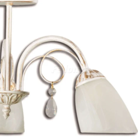 Люстра потолочная Day&Night, 3 плафона, белый с золотом и прозрачным