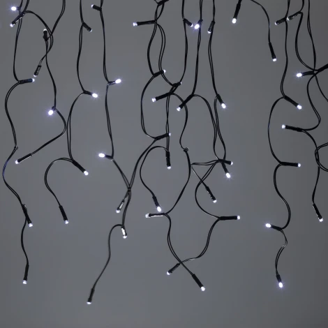 Садовая гирлянда светодиодная на солнечной батарее Бахрома холодный свет 2,4x0,5 м ЭРА ERASF22-29