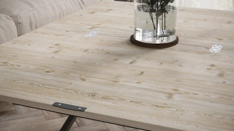 Стол универсальный трансформируемый Калифорния АНДРЭ Loft ЛДСП винтаж/черный 5900681109