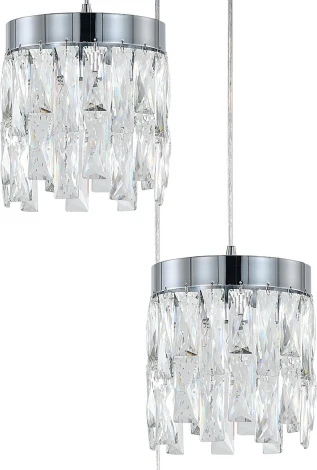 Подвесной светильник (12029/3P Chrome) Indigo Anna V000497 (220V, хрусталь, на проводе)