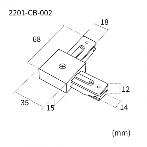 Коннектор угловой однофазный Favourite Practica 2201-CB-002