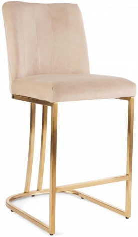 Стул барный Пресли BC-3024, бежевый/матовое золото IST-CASA