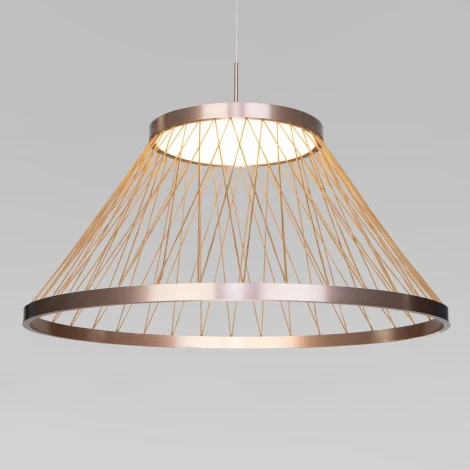 Подвесной светильник Eurosvet Cesta 40017/1 LED коричневый (220V, на проводе, круглые)