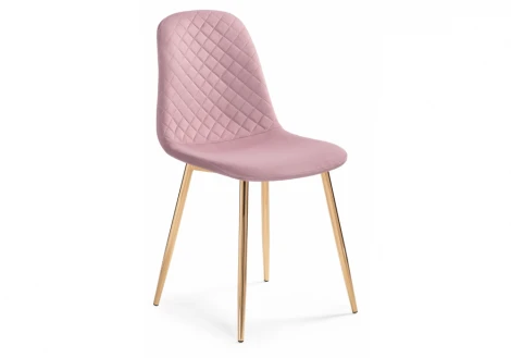 Стул на металлокаркасе dabl light purple/ gold