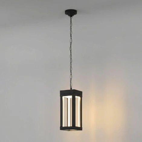 Подвесной уличный светильник светодиодный Elektrostandard Frame 1528 TECHNO LED 3000K чёрный