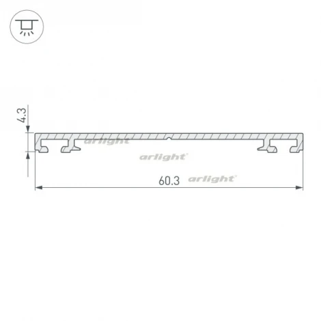 Профиль-держатель PHS-3X-BASE-H4.3-2000 ANOD (Алюминий) 019869 Arlight PHS
