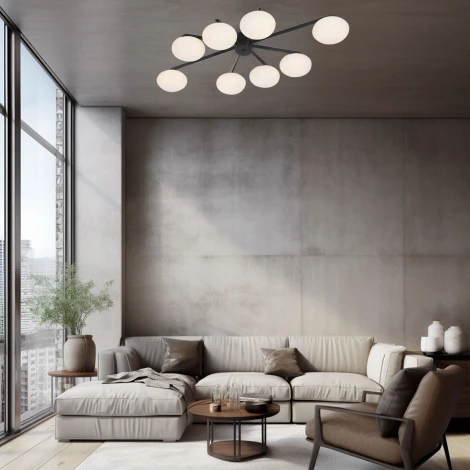 Потолочная люстра Eurosvet Opaline 70220/8 черный (шар)