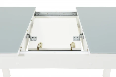 Стол Гамбург 1, Белый/Стекло серое, Аврора