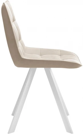 Стул DikLine 229 поворотный, B03 BEIGE, ножки белые