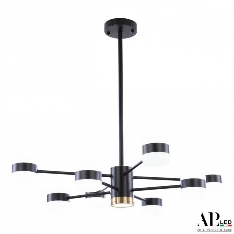 Потолочная люстра на штанге светодиодные APL LED Ferrara 3307.6296-8 Black