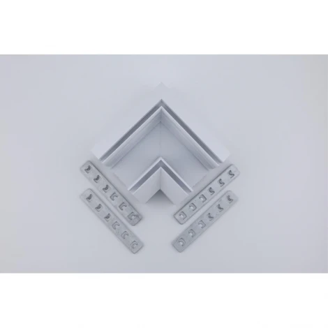 Соединитель шинопровода угловой плоский для натяжного потолка Aployt Magnetic track 220 APL.0284.10.04