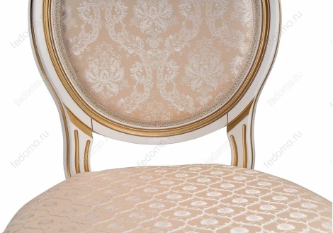 Стул Woodville Данте молочный с золотой патиной 406092