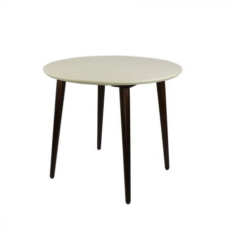 Стол обеденный Арника круглый Ронда Мини 100, орех/слоновая кость