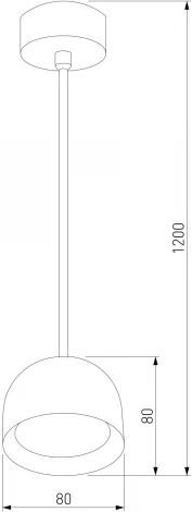 Подвесной светильник Elektrostandard Uno 50261 LED 8W 4000K черный (220V, на проводе)