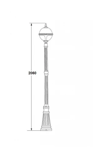 Наземный фонарь Oasis Light 88409 Bl (220V, шар, IP44)