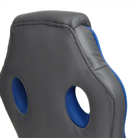 Кресло RACER GT new металлик/синий (кож/зам/ткань)