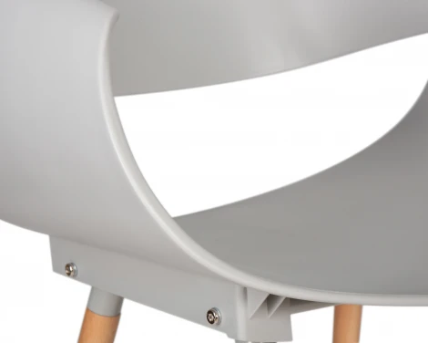 Стул обеденный DOBRIN ALIEN (ножки светлый бук, цвет светло-серый (GR-01))