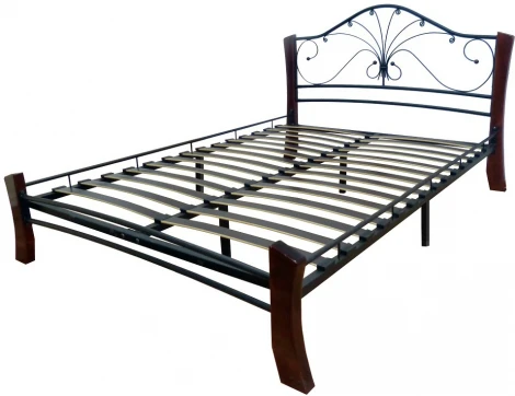 Кровать Форвард КМД 5-01 Фортуна 4 Лайт 140х200, Черный/Шоколад