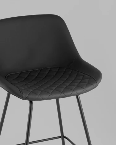 Стул полубарный Деймон экокожа черный Stool Group УТ000042639