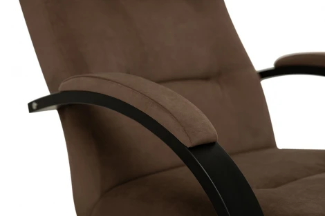 Кресло Leset Монэ 4687206966451 Фанера,Береза,Шпон, Велюр, Коричневый, Венге