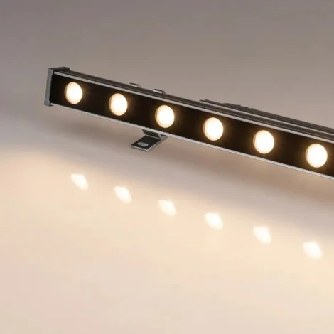 Линейный прожектор LED AR-LINE-500-9W Warm3000 (GR, 15x60 deg, 230V) (Arlight, IP65 Металл, 3 года) 041724