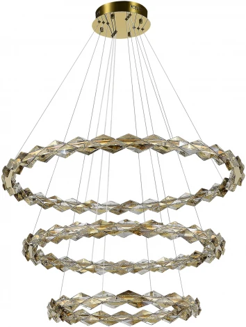 Подвесной светильник ST Luce Diamanta SL6009.203.03 Хром/Прозрачный, Янтарный LED 1*75W 3000K (220V, на тросе)