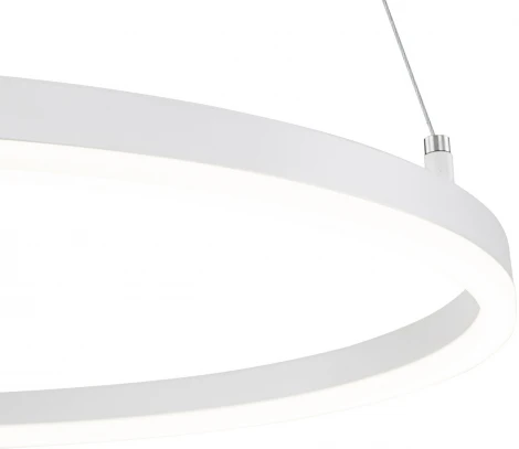 Подвесной светильник Escada Void 10254/1LED 43W White APP (регулировка яркости, 220V, пульт управления, управление смартфоном, на тросе, кольцо)