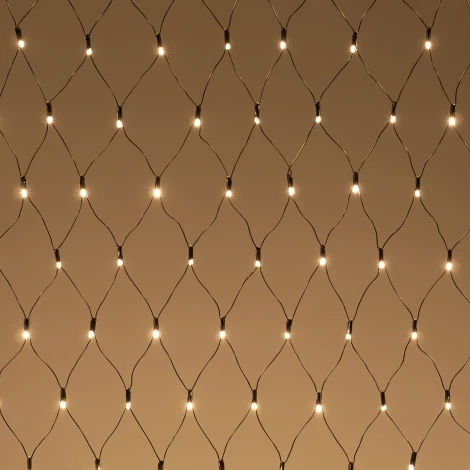 Светодиодная сеть с колпачком 2 x 3 м тепло-белая 220В, 384 LED, провод черный ПВХ, IP65 Laitcom NTL384CAP-11-2WW