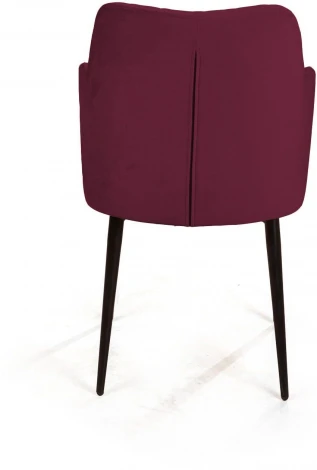 Стул с подлокотниками Top Concept Hunt ромб, бархат красный 16 new / чёрный конус