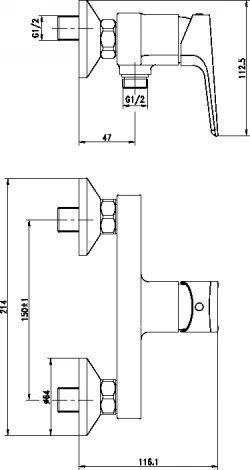 Смеситель Cersanit Nature 63065 для душа