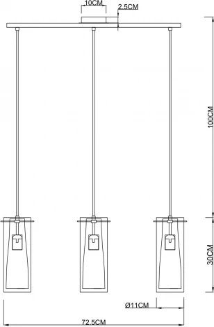 Подвесной светильник Arte Lamp Aries A8983SP-3PB