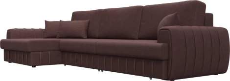 Диван угловой Лига-057 НПБ Лонг угол левый Лига Диванов (Замша) арт.129312L
