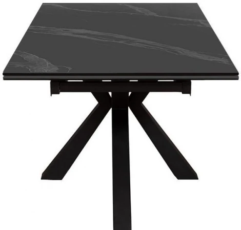 Стол DikLine SFE160 Керамика Черный мрамор/подстолье черное/опоры черные (2 уп.) 00-00069622