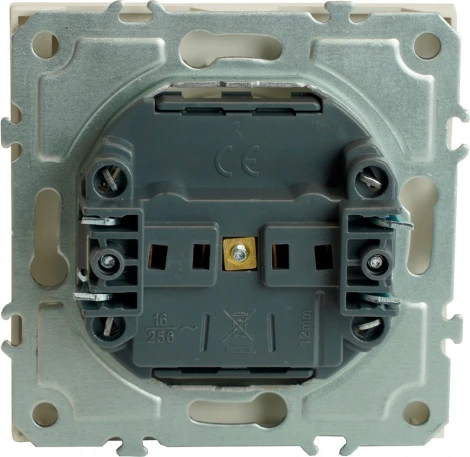 Розетка без заземления с защитной крышкой (белый) Stekker Эмили 49878