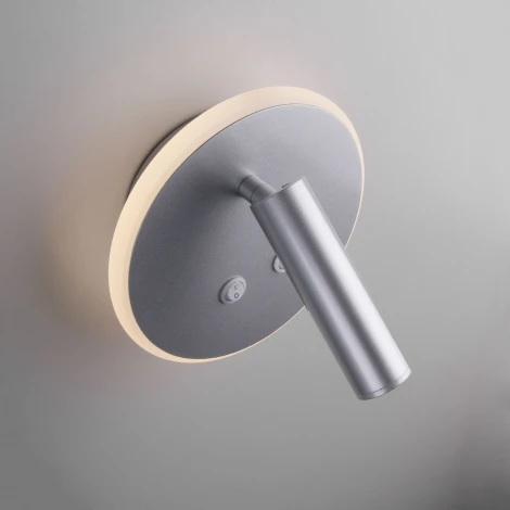 Спот для чтения Elektrostandard Tera MRL LED 1014 серебро (220V, выключатель)