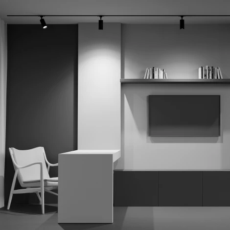 Трековый светильник Focus Trinity GU10 50Вт (трехфазный) Maytoni Technical TR028-3-GU10-B (220V, круглые)