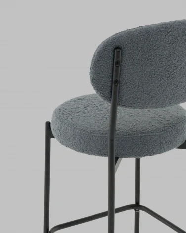Стул полубарный Бриф DD букле темно-серый Stool Group арт.УТ000041506