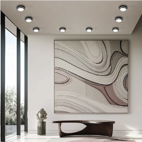 Встраиваемый светильник под лампу GX53 черный Wolta Moderno WDL-GX53/01BL